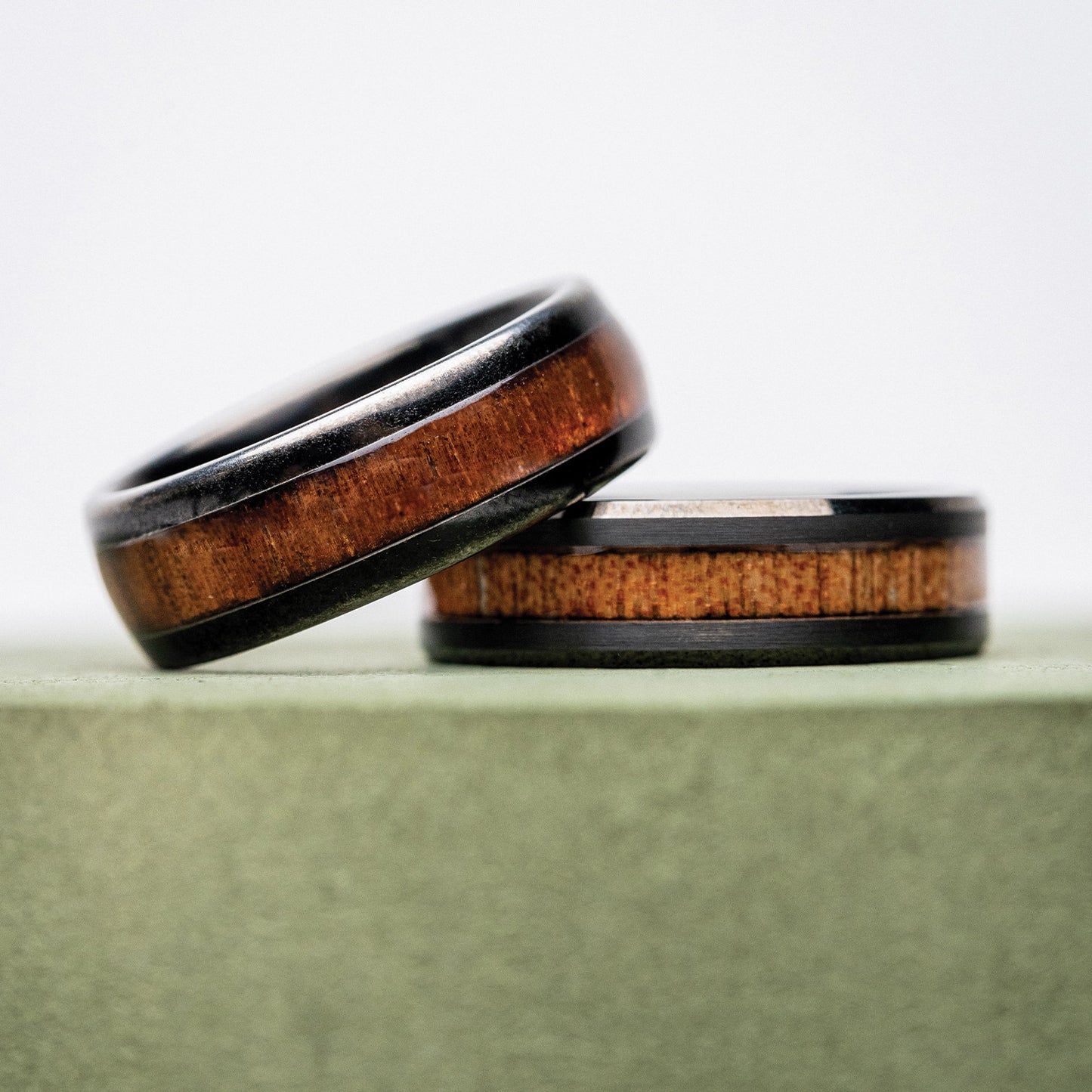 Koa Stonewashed Single Barrel Ring