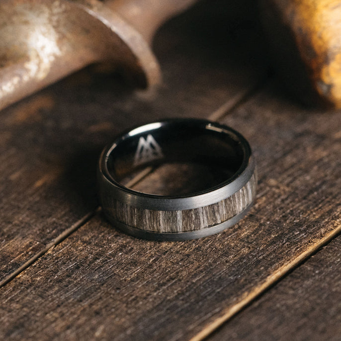 Brushed Gun Metal Ring – The Bold Ring Company