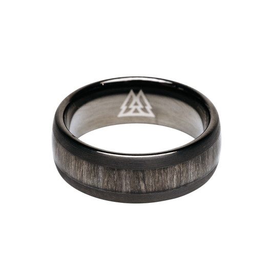 Military Gunmetal Single Barrel Ring