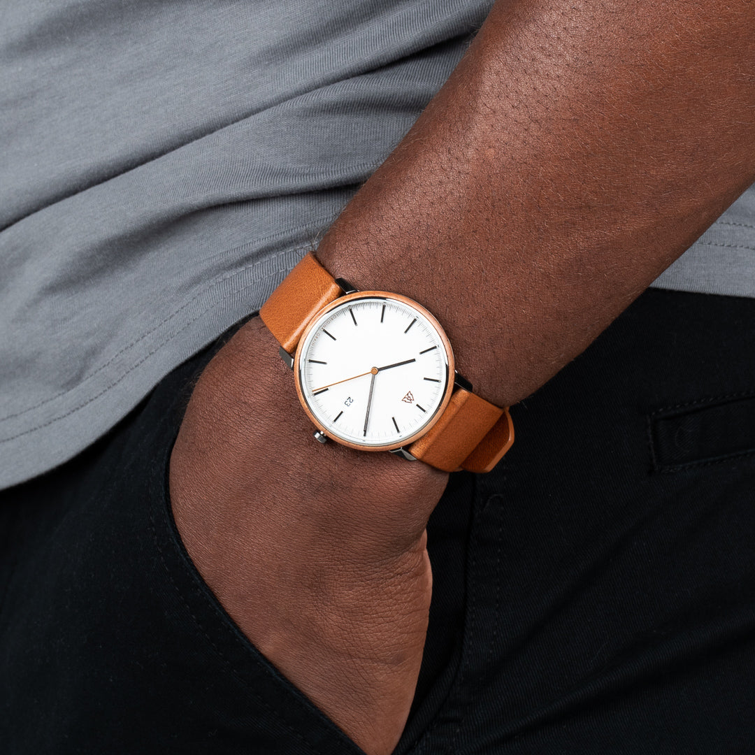 Mahogany Steel Modern Minimal 40mm