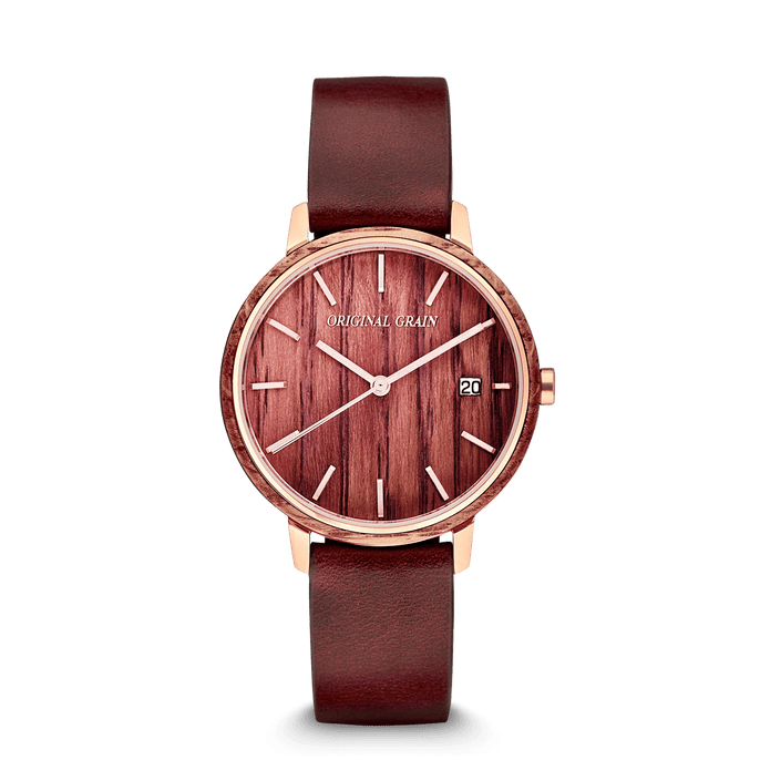 Wine Stained Oak Gold Modern Minimal 36mm Original Grain