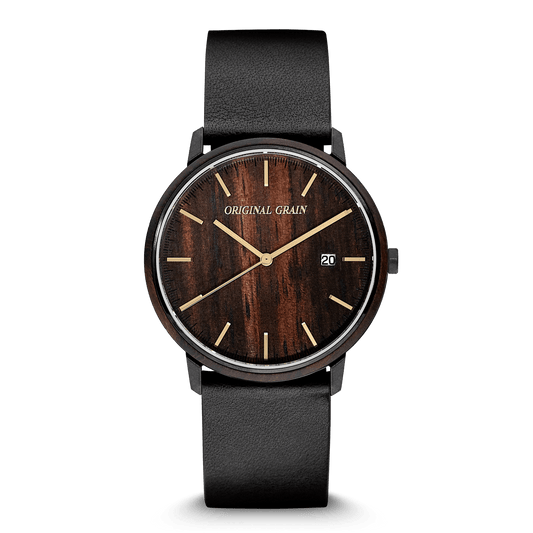 Ebony Black Gold Modern Minimal 40mm