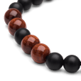 Rosewood Black Onyx Macrame Bracelet 8mm Beads by Original Grain