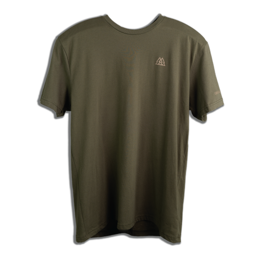 Olivgrünes T-Shirt mit Originalnarbung