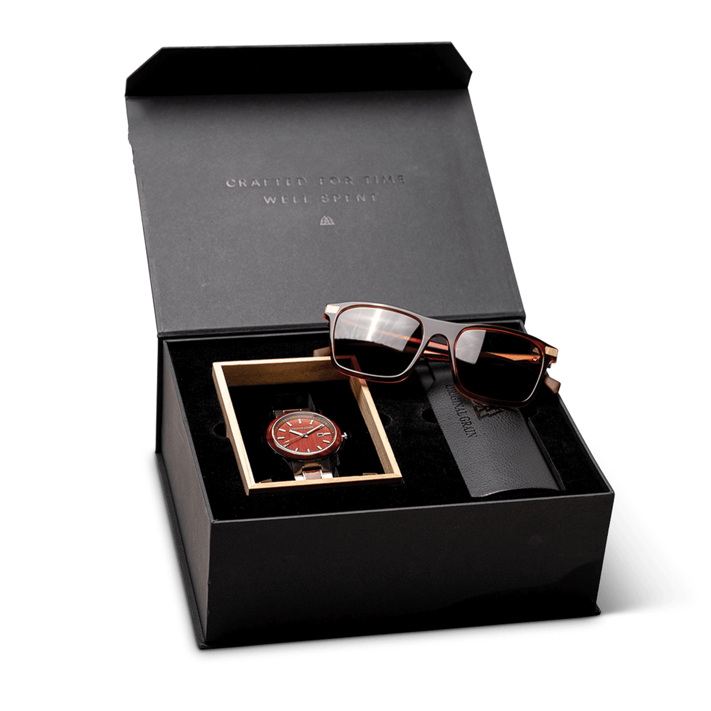 Rosewood Chrome Classic + Whiskey Brown Sunglass Gift Kit