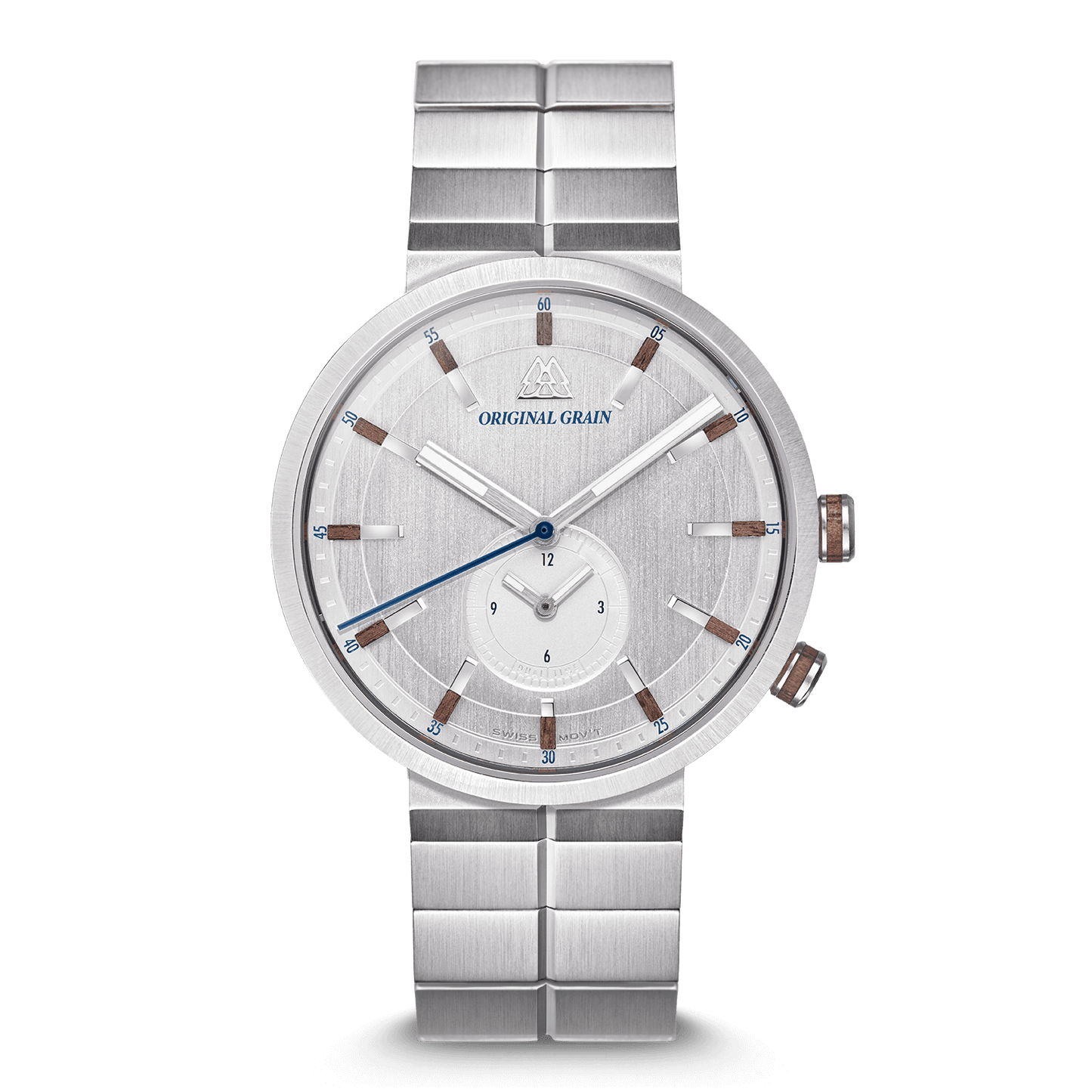 Walnut Silver Sport MNML 43mm