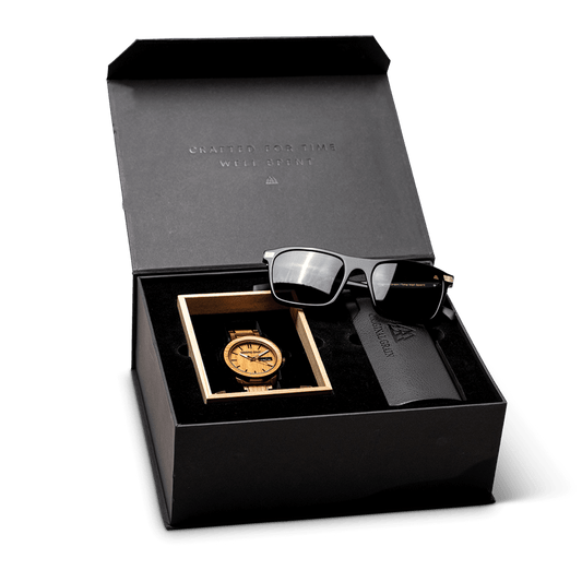 Whiskey Barrel 42mm + Whiskey Black Sunglass Gift Kit