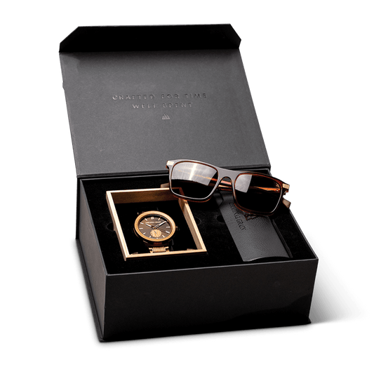 Whiskey Barrel 46mm + Whiskey Brown Sunglass Gift Kit