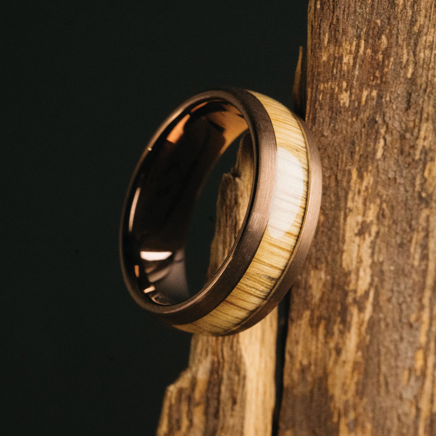 Whiskey Espresso Single Barrel Ring