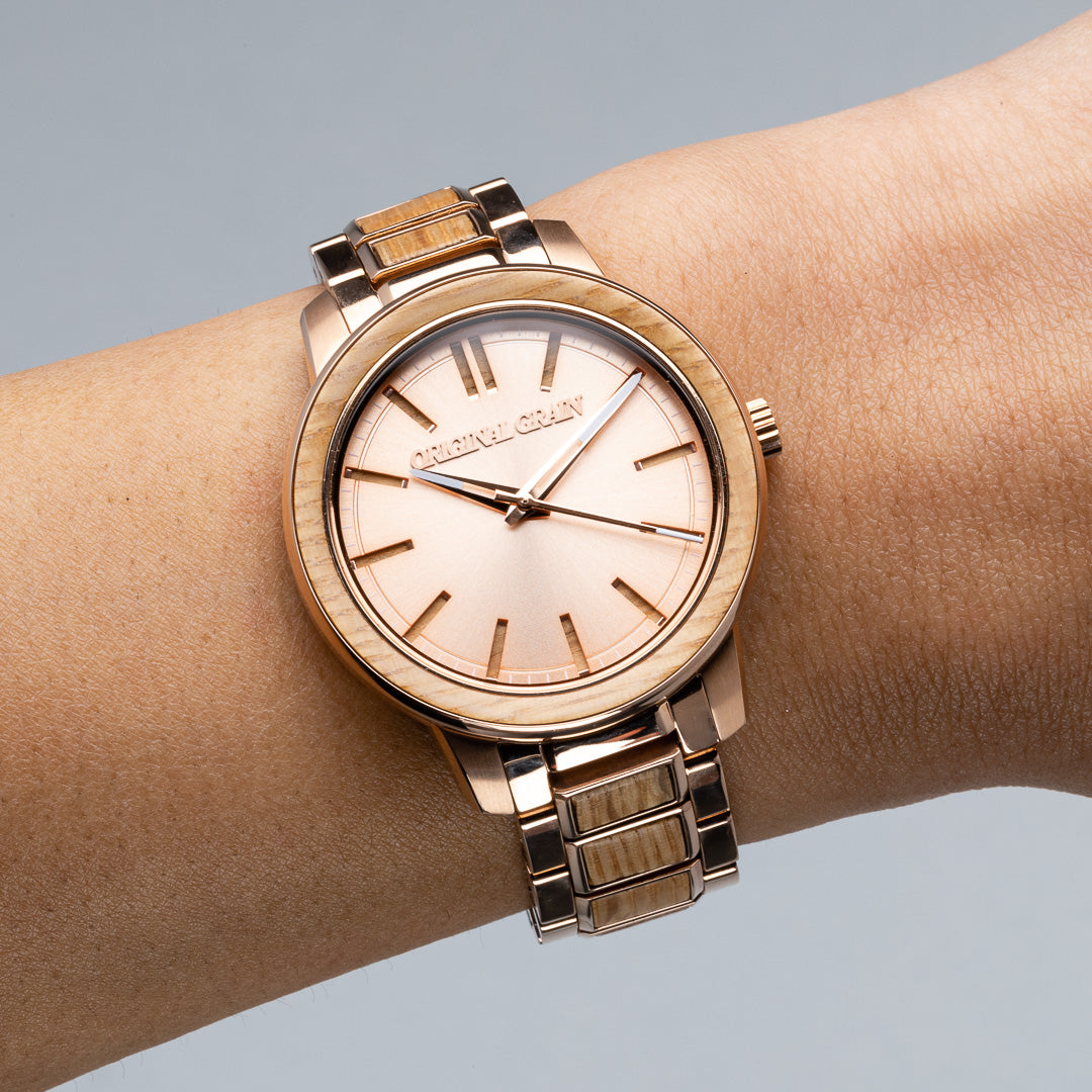 Whiskey Rose Gold Women's Barrel 36mm