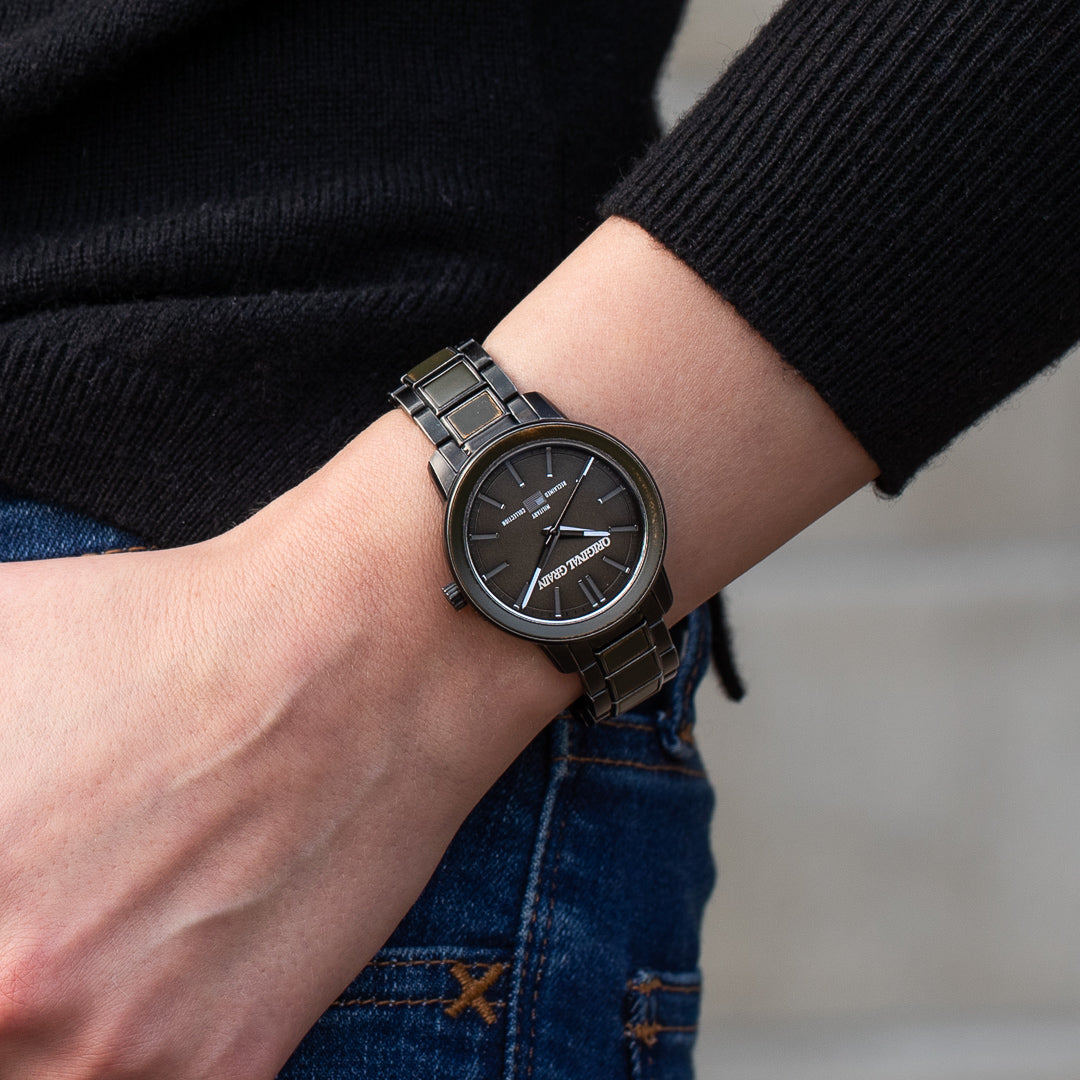 Damenlauf aus 36-mm-Military-Stonewash-Stahl