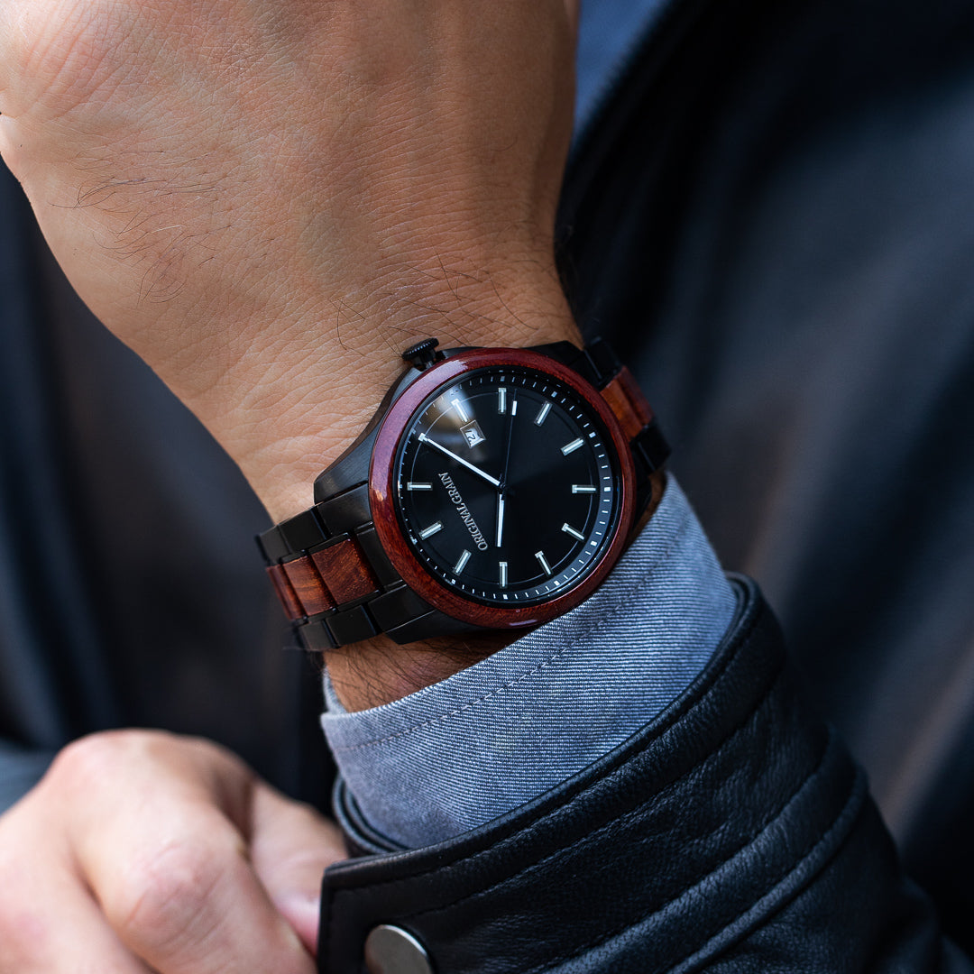 Rosewood Black Classic 43mm